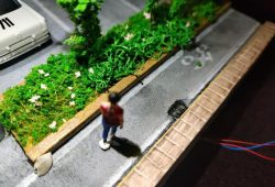 停车场地台微缩模型